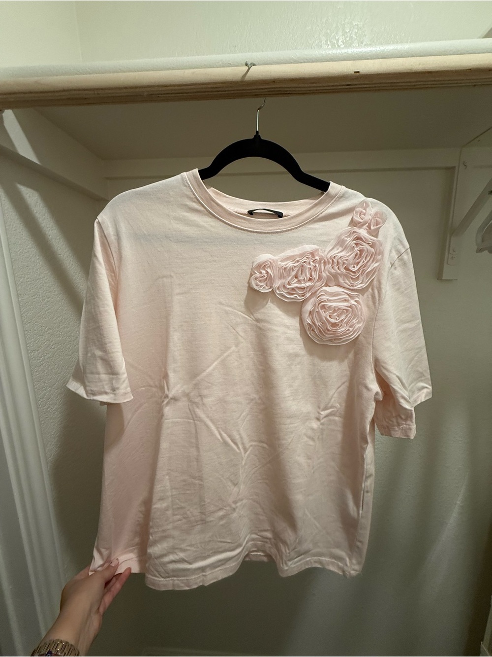 Zara pale pink tshirt size L